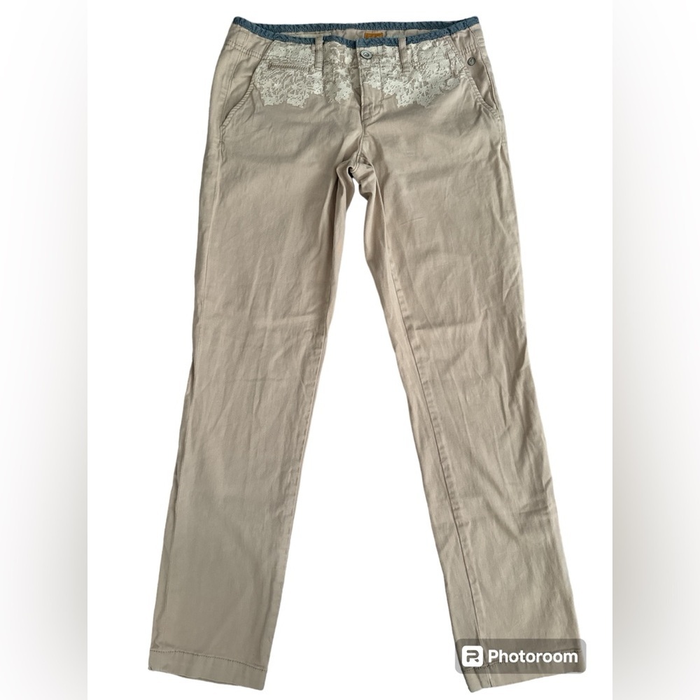 Pilcro Khaki Fit Hyphen Women's Low Rise Ankle Jean Tan 26